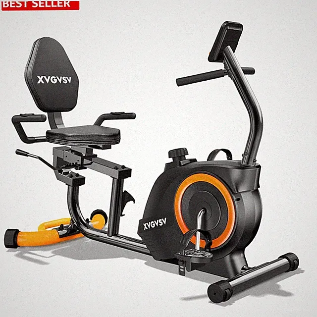 16-Level Magnetic Resistance Recumbent Bike with LCD Display - Ideal for Seniors
