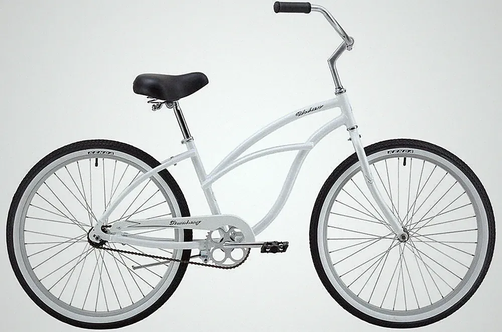 Firmstrong ALUMINUM 26" Lady's Beach Cruiser Bike Single Speed White
